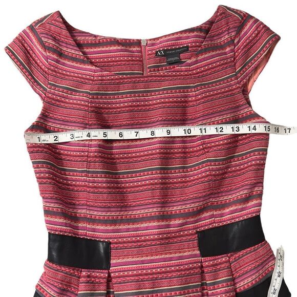 A/X Armani Echange Cap Sleeve Pleated Dress Size 2 - Picture 8 of 16